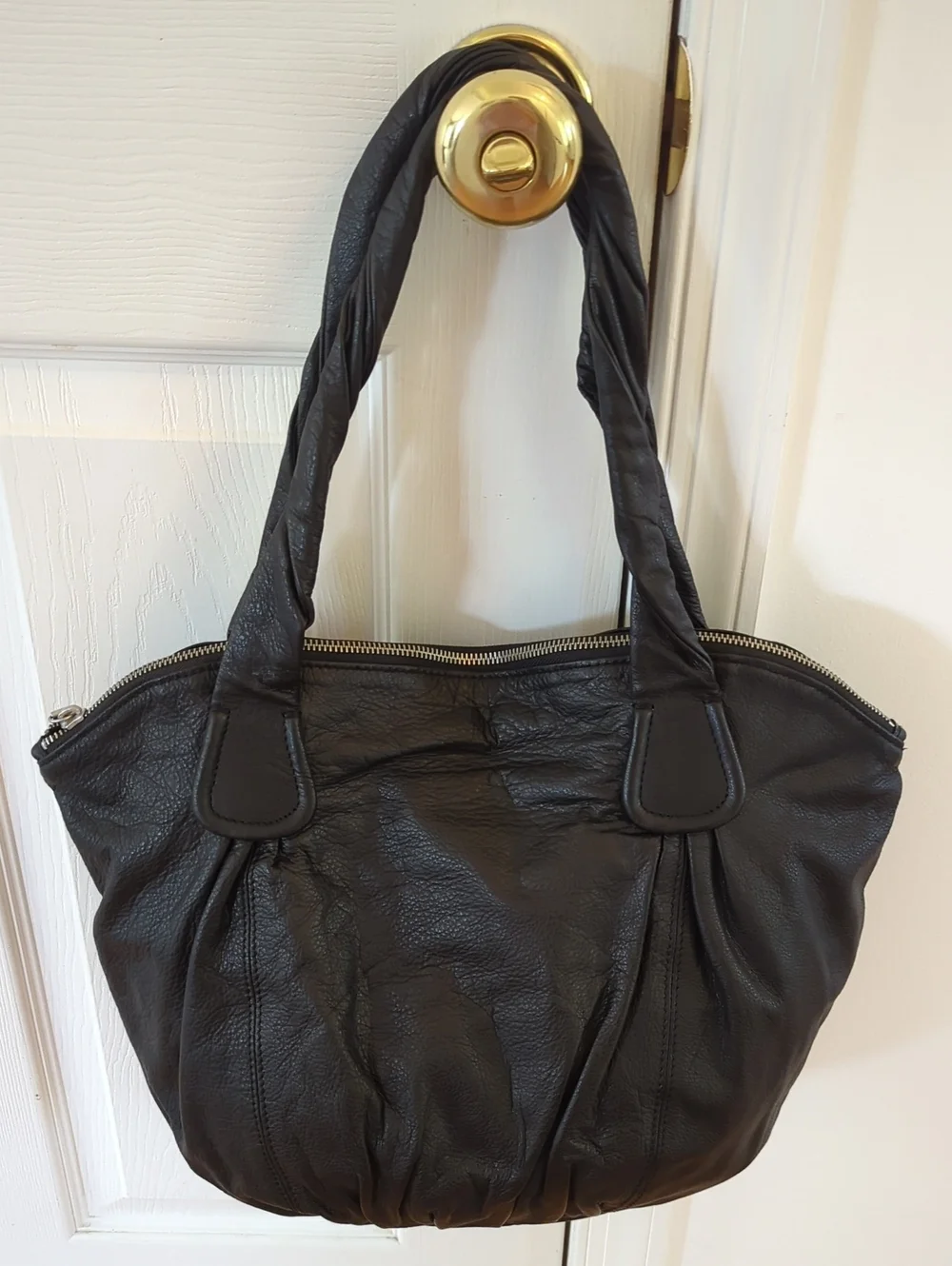 Liebeskin Berlin Black Leather Hobo Bag